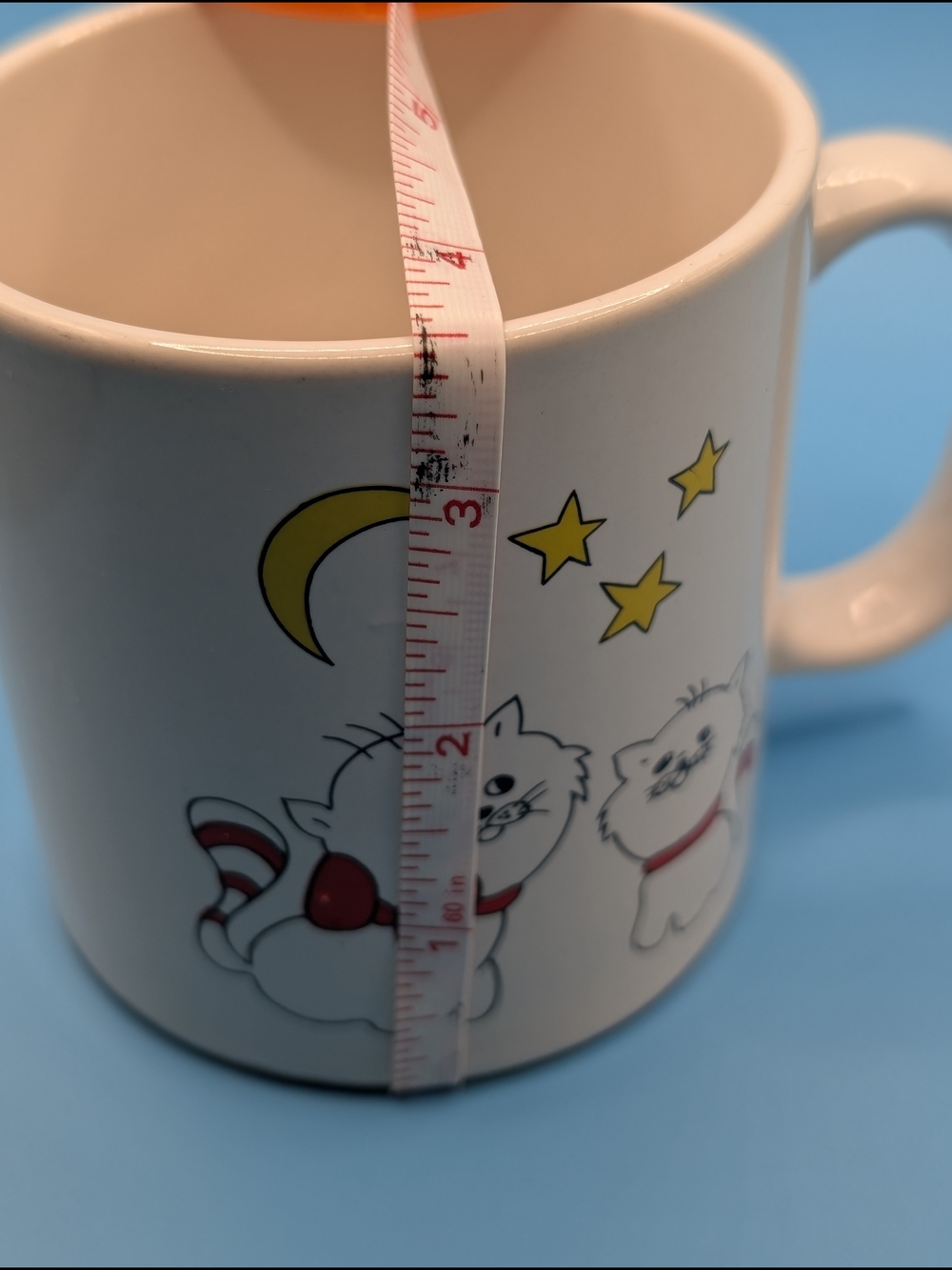 Vintage White Cat Print Ceramic Mug - Picture 8 of 8
